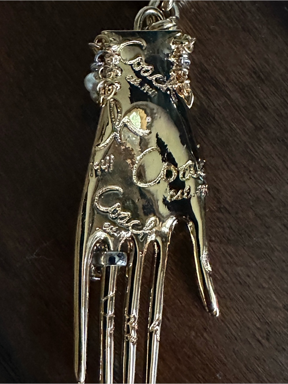 RARE Coach Elongated Hand Keychain Bag Charm - Picture 6 of 10